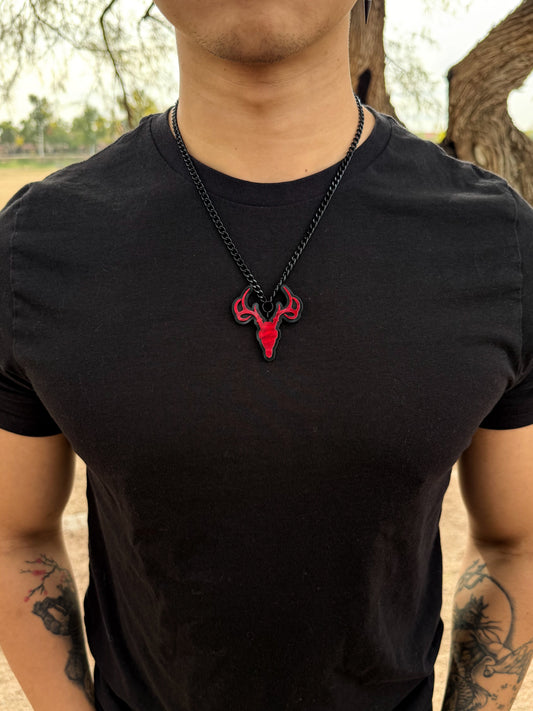 VOYD Skull Necklace - Red Marble