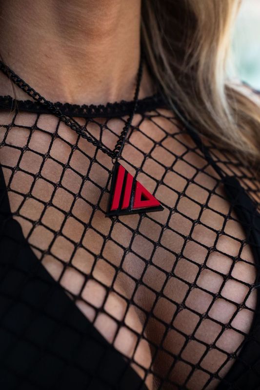 ATLiens Logo Necklace - Red Opaque