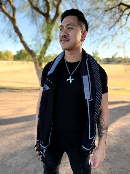 X Logo Necklace - Silver Mirror / Solid Black