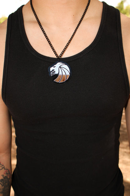 Seven Lions Logo Necklace - Silver Mirror