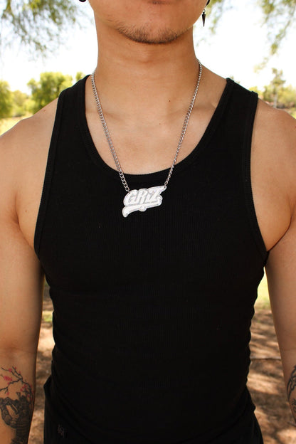 GRiZ SAXORiDDiM Nameplate Necklace