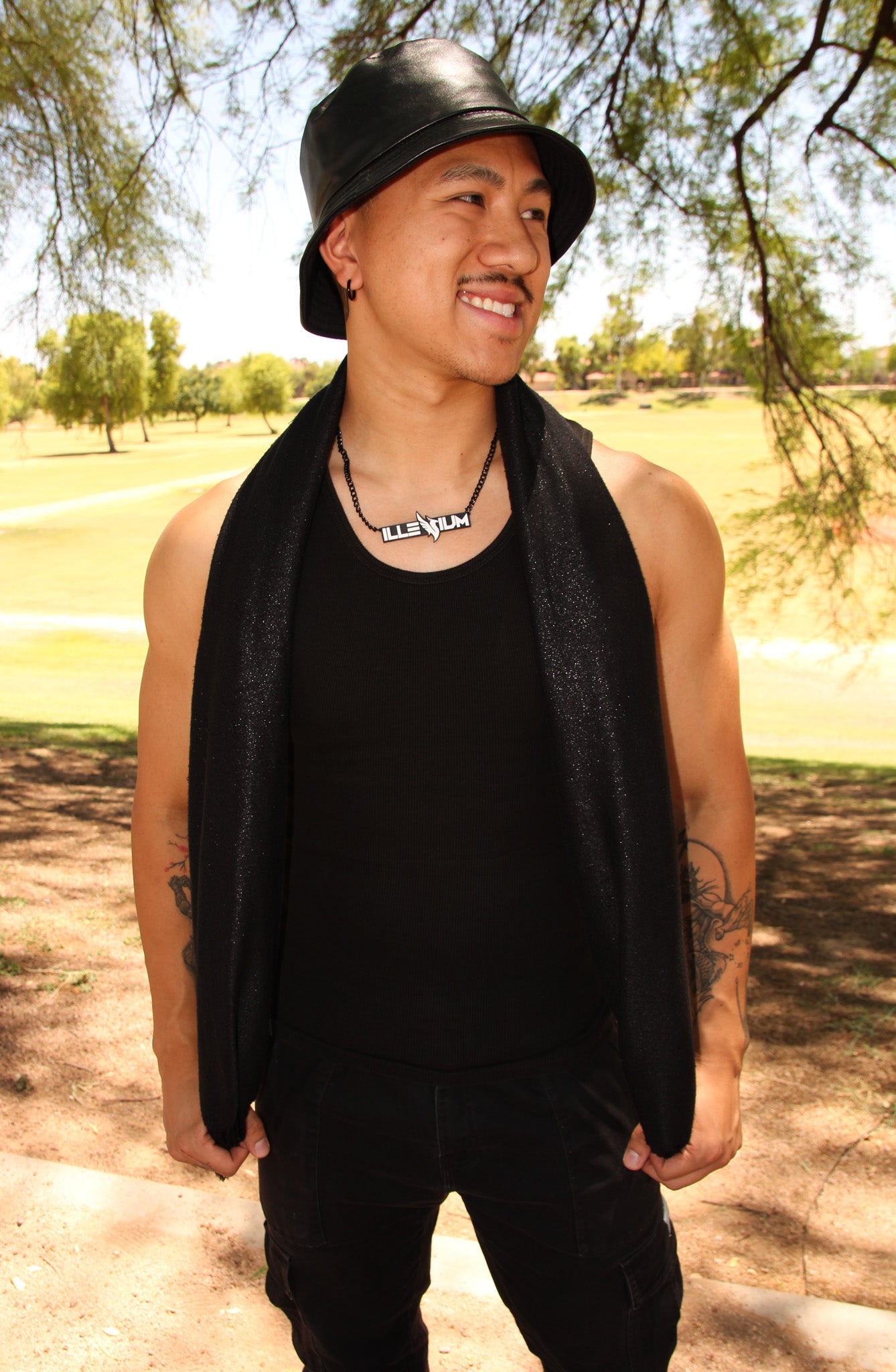 Illenium Nameplate Necklace - B&W