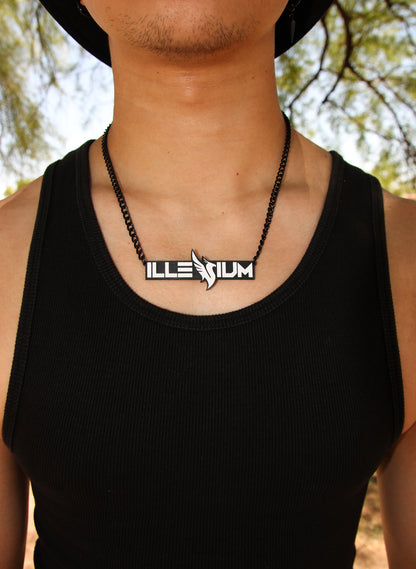 Illenium Nameplate Necklace - B&W