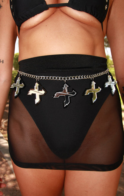 X Belt - Chrome + Black