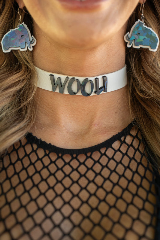Wooli Letter Choker - Dark Holographic